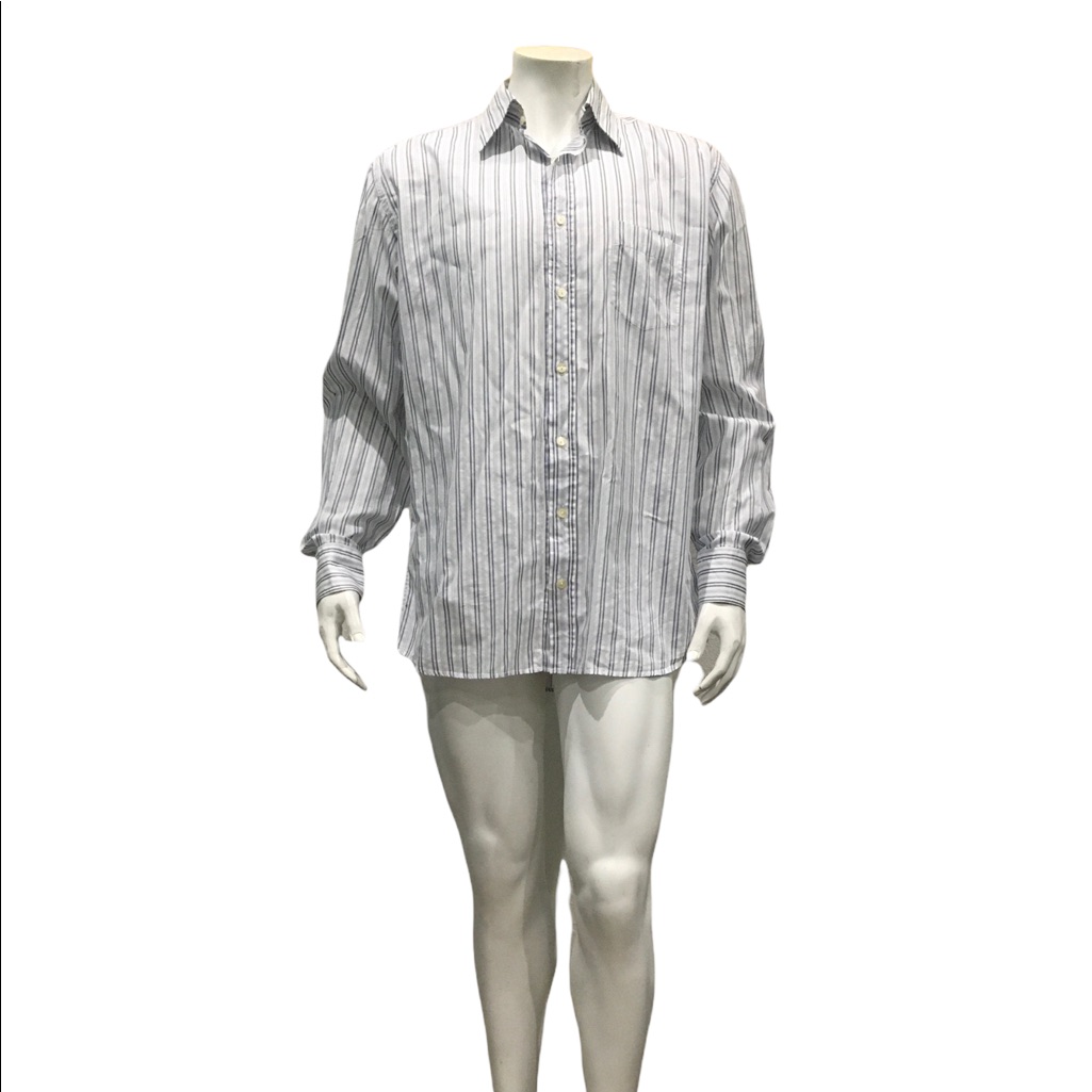 Dolce & Gabbana Mens Blue Striped Dress Shirt